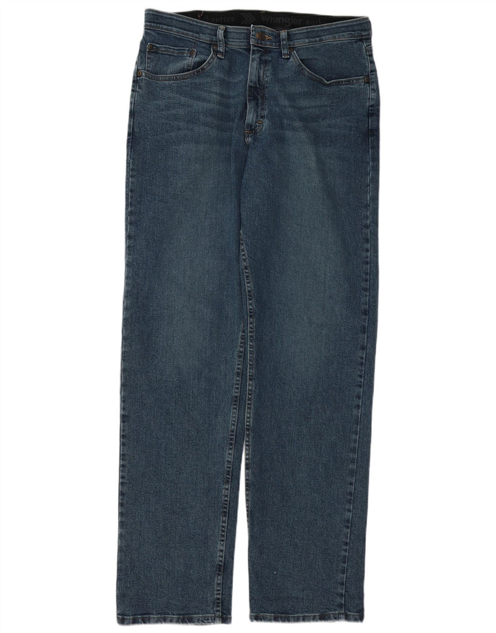 Wrangler muške ravne traperice W32 L34 plavi pamuk