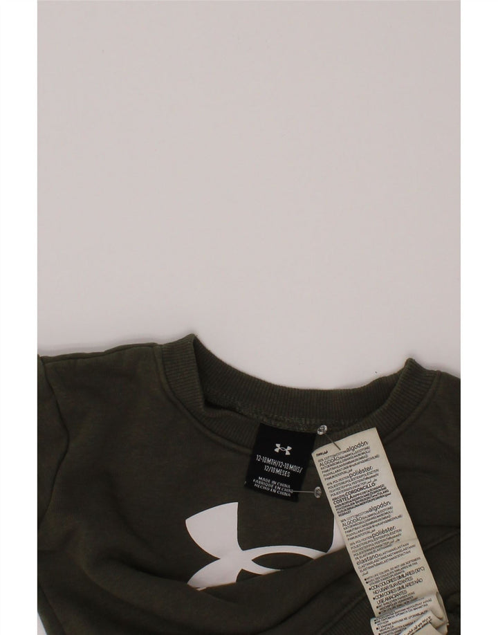 UNDER ARMOUR Majica s motivima za dječake 12-18 mjeseci kaki pamuk