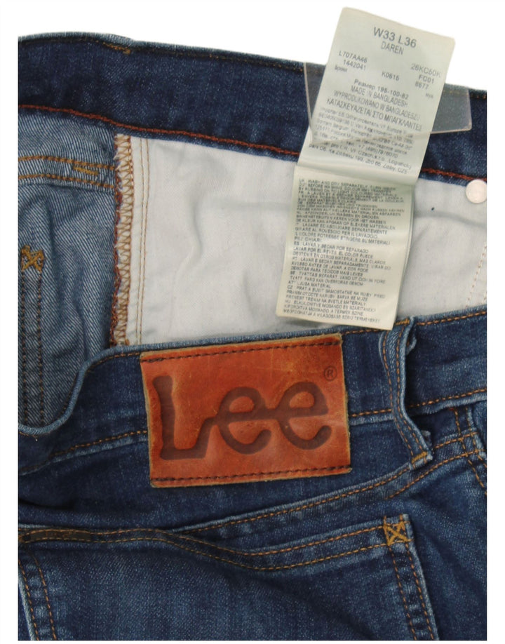 Lee Mens Daren Slim Jeans W33 L36 Plavi pamuk