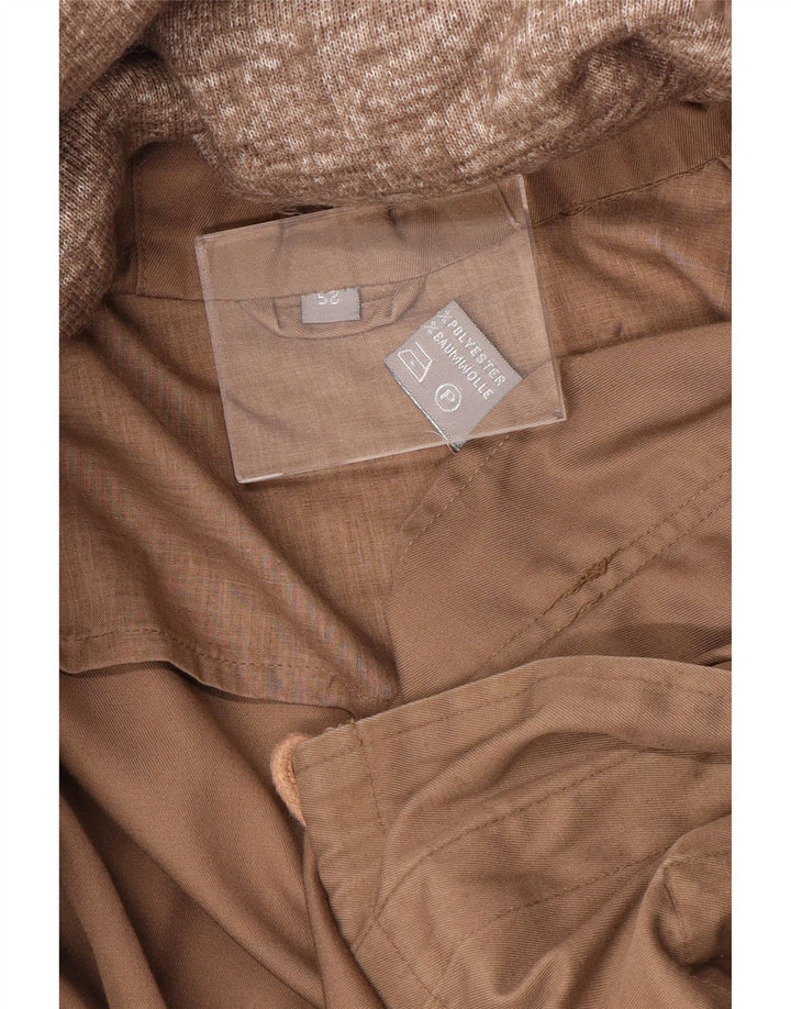 Vintage muška vojna jakna s kapuljačom IT 52 XL bež poliester