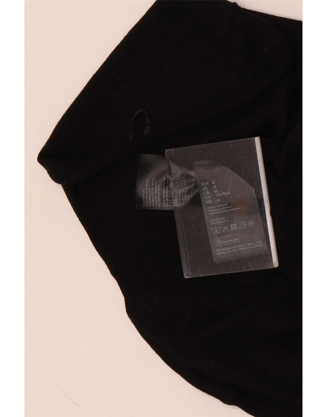 H&M ženska majica dugih rukava UK 14 srednje crna modalna