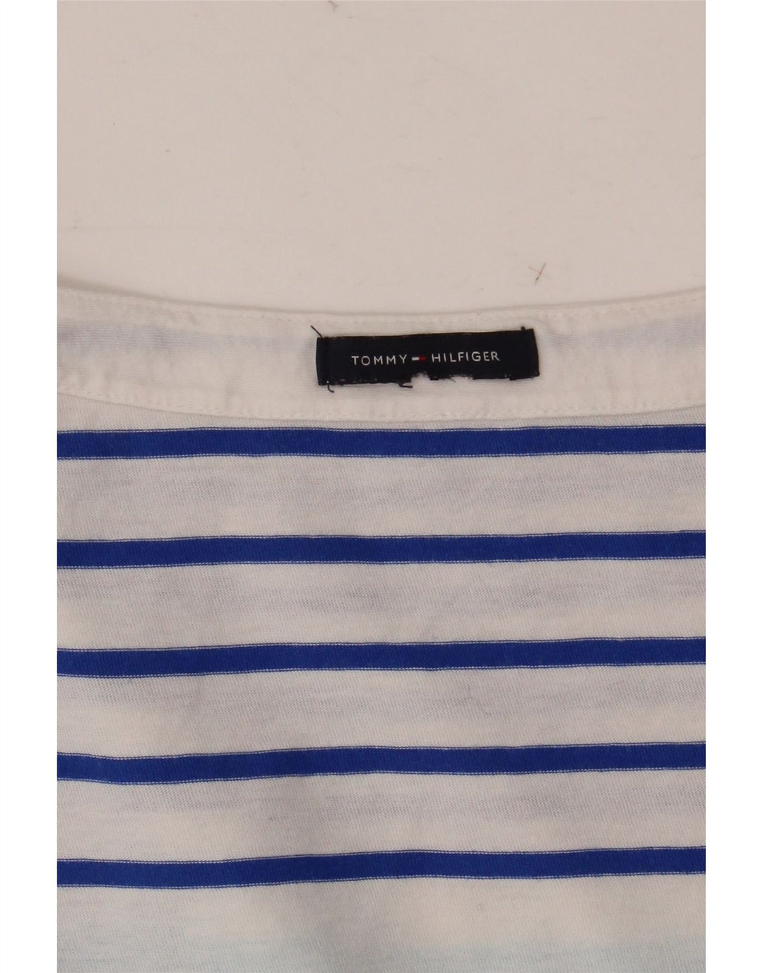 TOMMY HILFIGER Ženska majica s 3/4 rukavima UK 12 srednje plave pruge