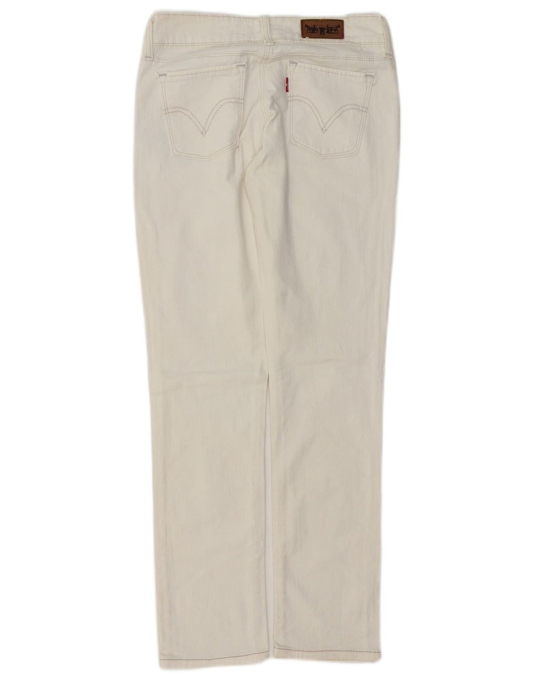 Levi's ženske 571 uske traperice W28 L30 bijeli pamuk