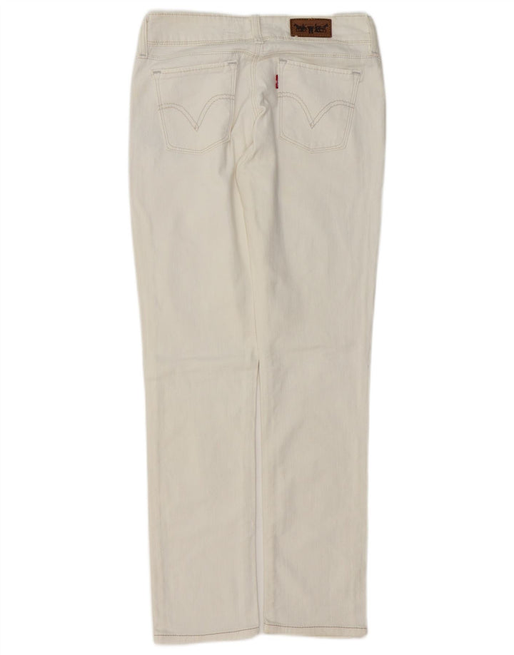 Levi's ženske 571 uske traperice W28 L30 bijeli pamuk
