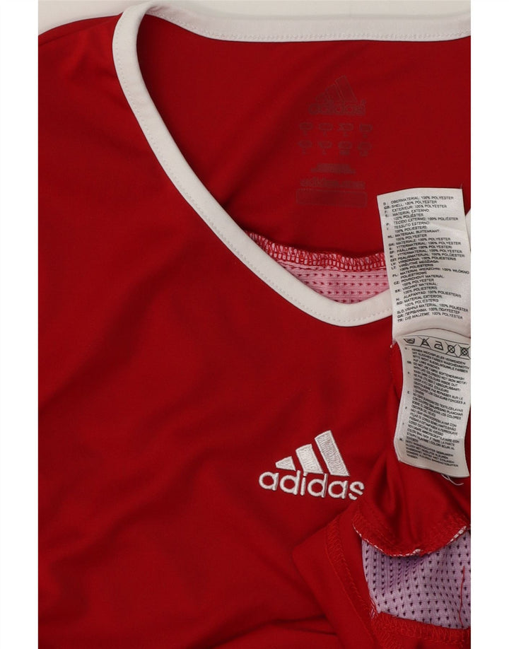 Adidas muška majica Climalite Top veliki crveni poliester u boji