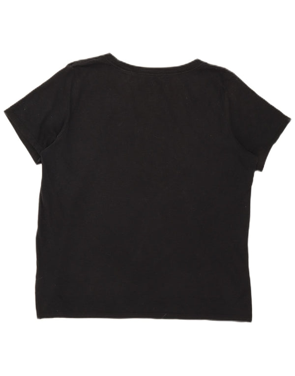 Nike Ženska majica kratkih rukava Dri Fit Graphic Top UK 16 Large Black Cotton