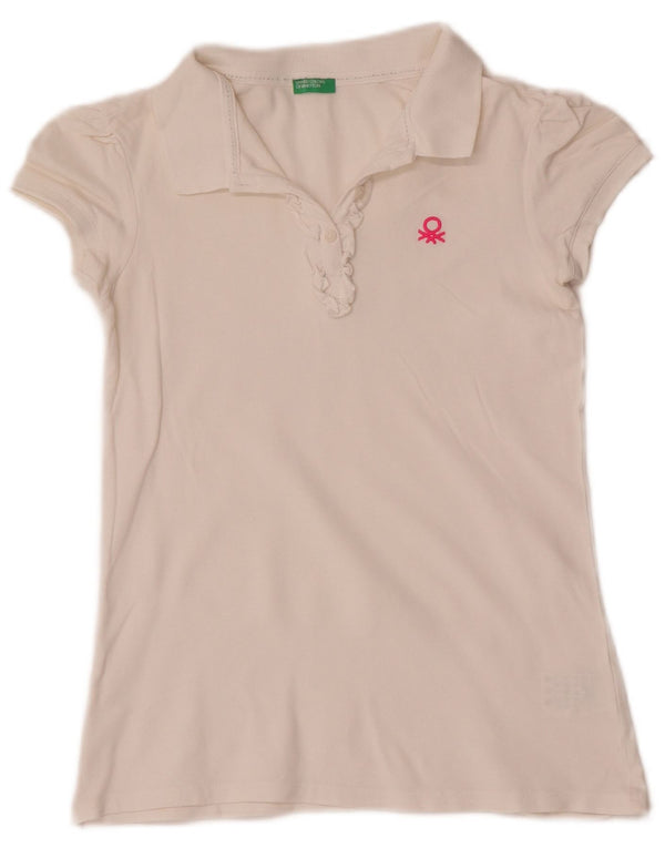 Benetton polo majica za djevojčice 11-12 godina 2XL bijeli pamuk