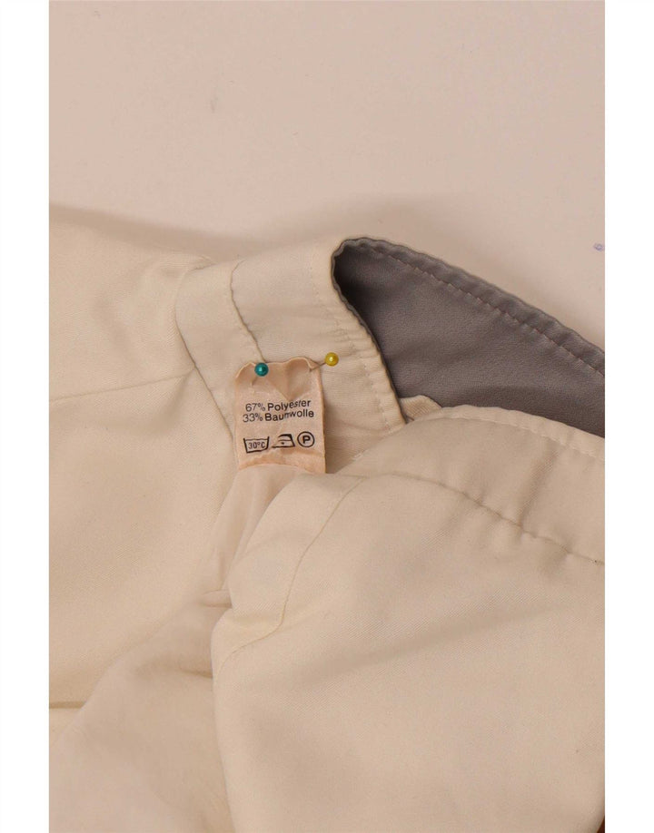 Vintage ženska bomber jakna IT 46 veliki bijeli poliester u boji