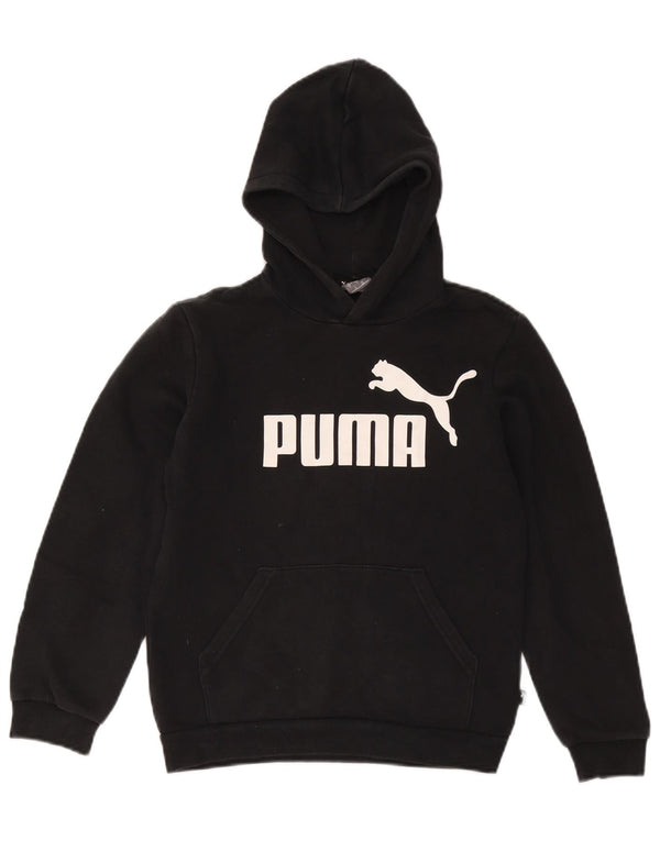 Puma Boys Graphic Hoodie Džemper 11-12 godina crni pamuk