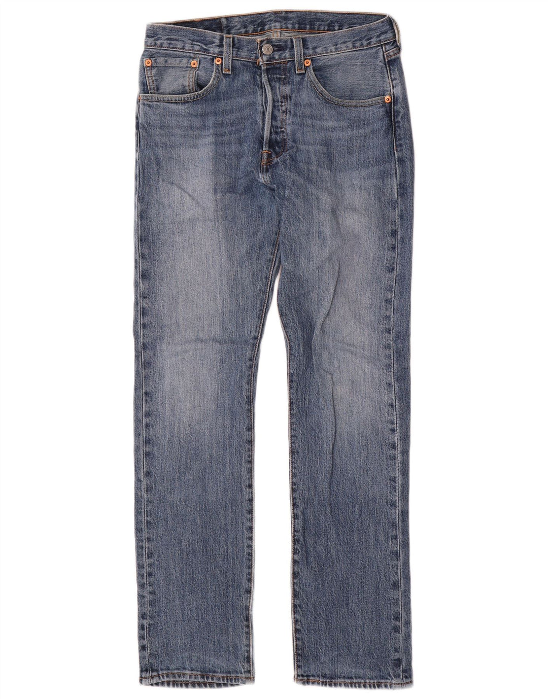 Levi's muške 501 ravne traperice W28 L30 plavi pamuk