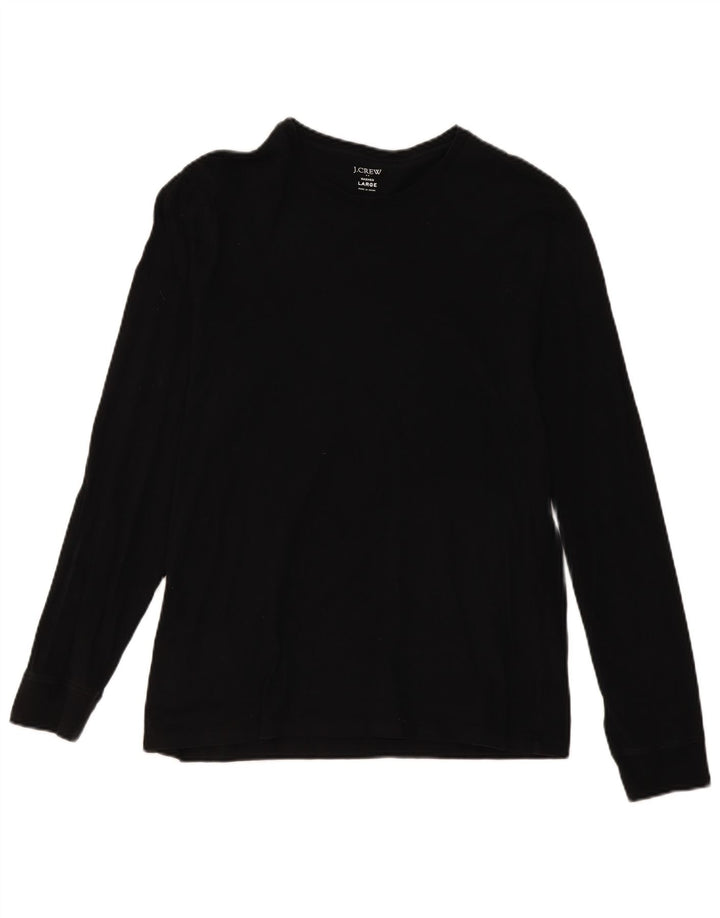 J. CREW Ženska majica dugih rukava UK 16 Veliki crni pamuk