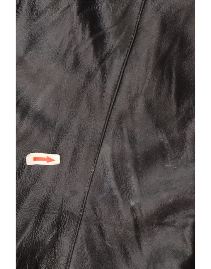 Vintage ženska kožna jakna IT 48 XL crne boje