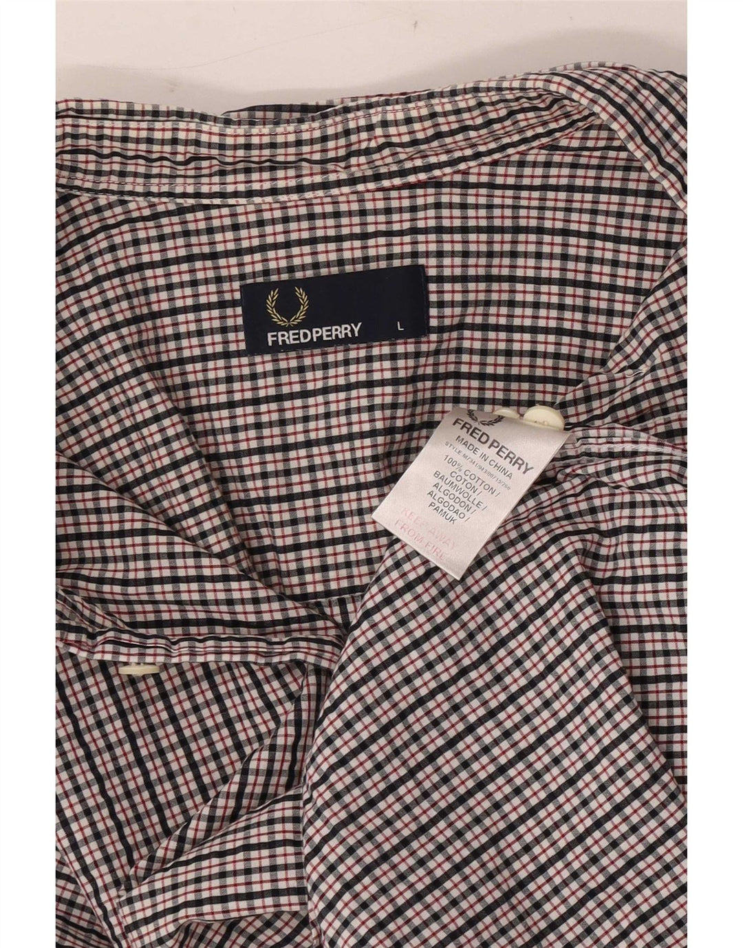 Fred Perry muška košulja, pamuk, veliki raznobojni karo