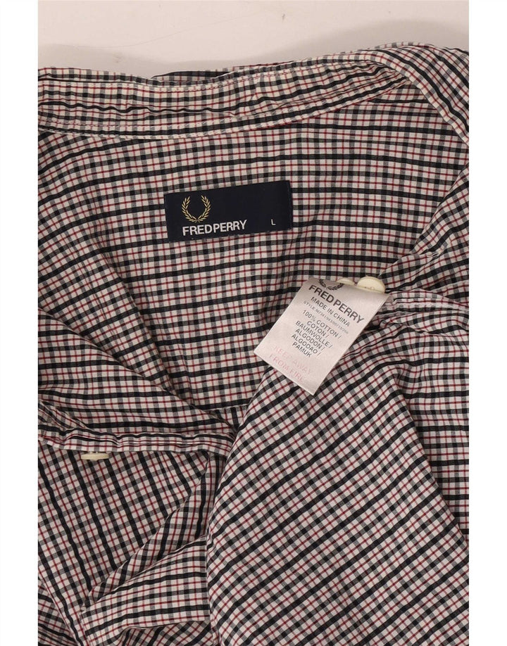 Fred Perry muška košulja, pamuk, veliki raznobojni karo