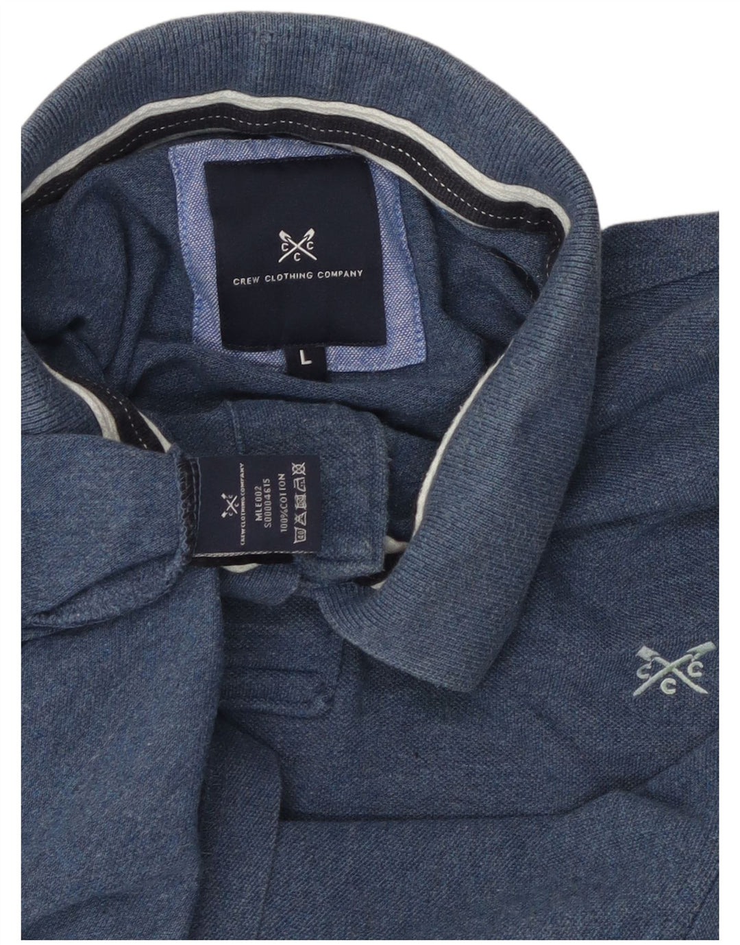 CREW ODJEĆA Muška polo majica Large Blue Cotton