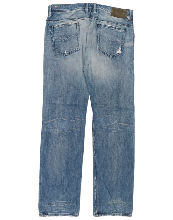 Diesel Mens Safado Regular Slim Straight Jeans W33 L32 Plavi pamuk
