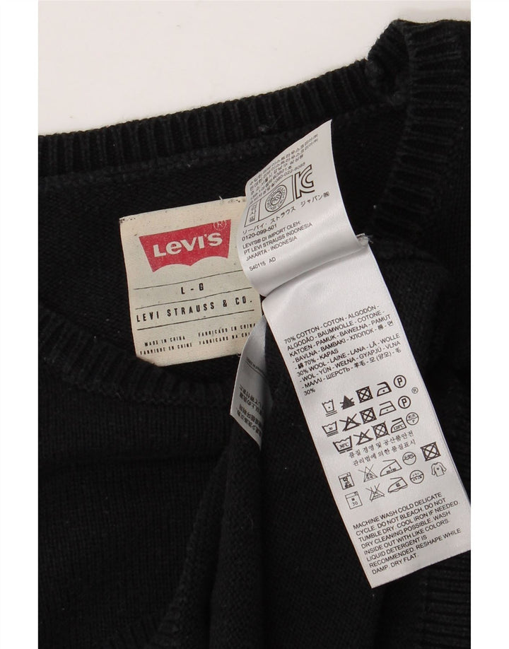 Levi's muški pulover s okruglim izrezom, veliki crni pamuk