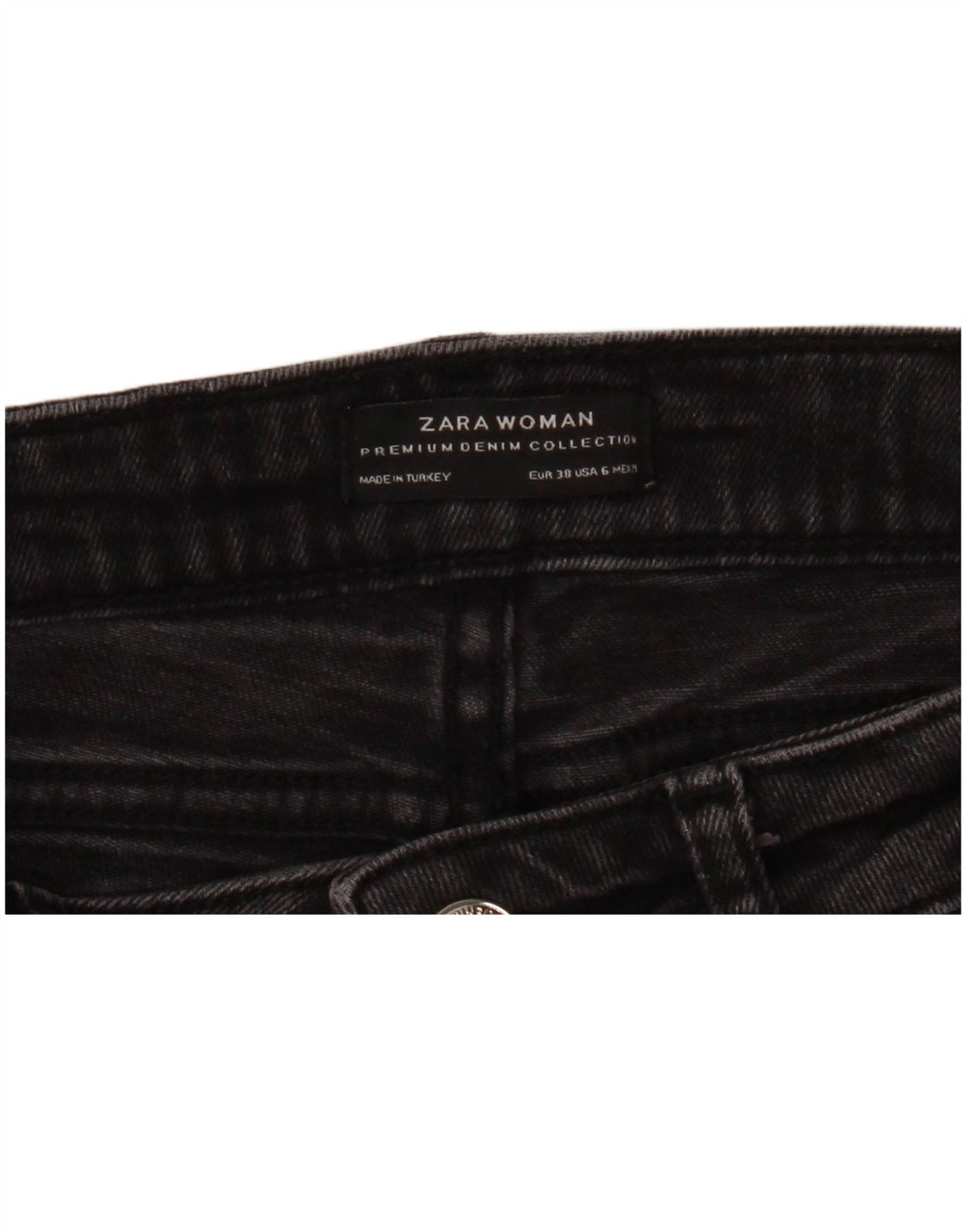 Zara ženske uske traperice s otkinutim izgledom EU 38 male W29 L26 sive cvjetne