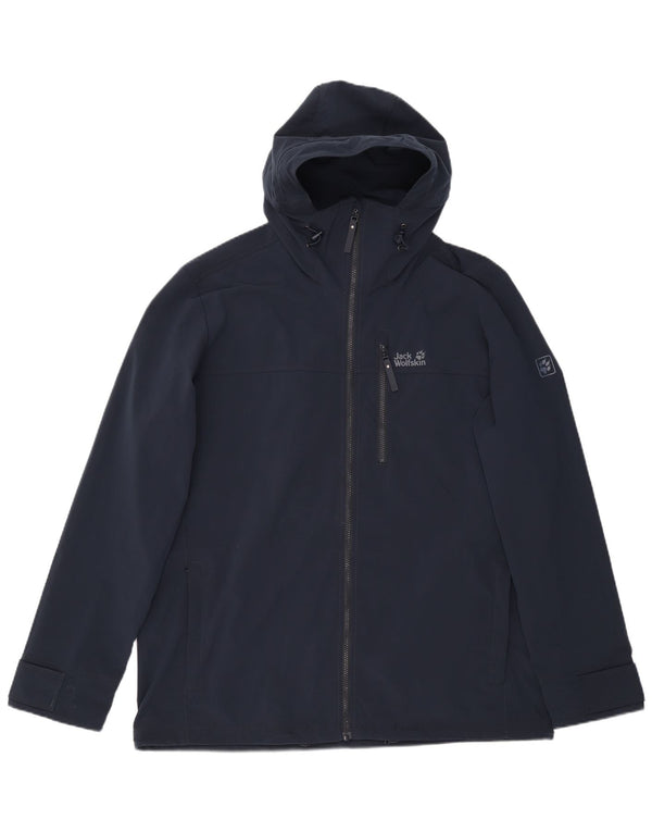 Jack Wolfskin muška vjetrovka s kapuljačom UK 48 2XL tamnoplavi poliester