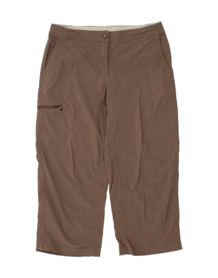 L.L.BEAN Womens Capri Cargo Trousers US 8 Medium W32 L22 Brown Vintage L.L.Bean and Second-Hand L.L.Bean from Messina Hembry 