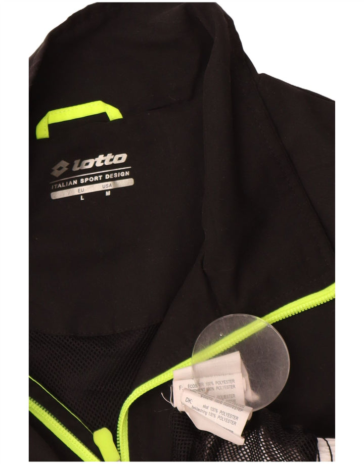Lotto muška grafička gornja jakna od poliestera srednje crne boje