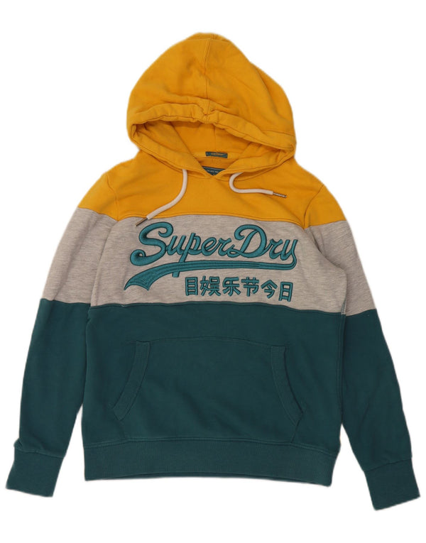 Superdry ženska majica s kapuljačom s kapuljačom UK 14 velikih raznobojnih blokova
