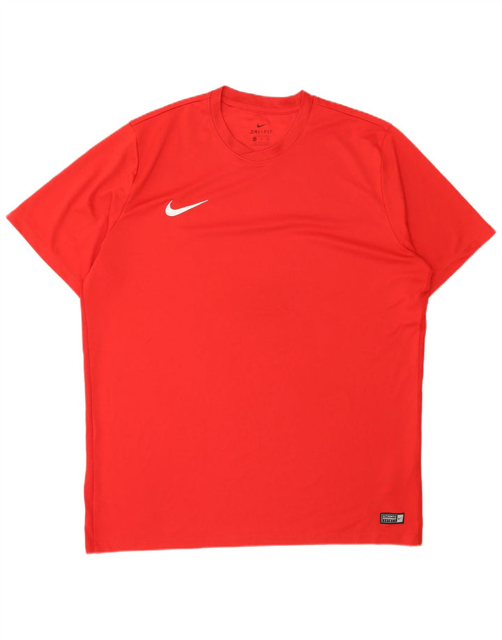 NIKE muška Dri Fit majica kratkih rukava 2XL crveni poliester