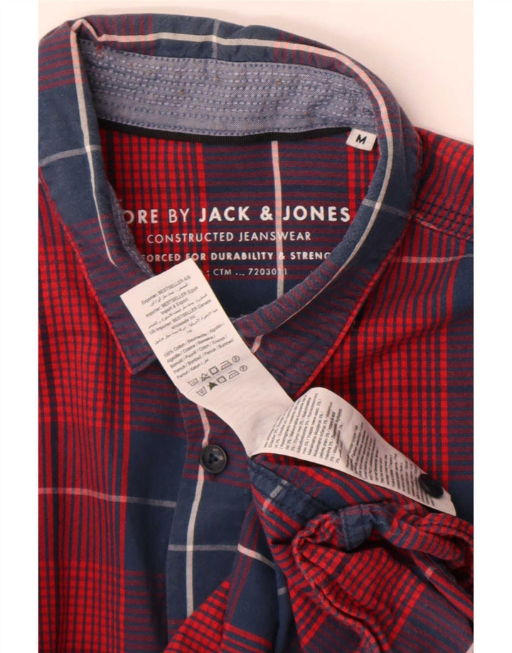 Jack & Jones muška košulja kratkih rukava Srednje crveno karirani pamuk