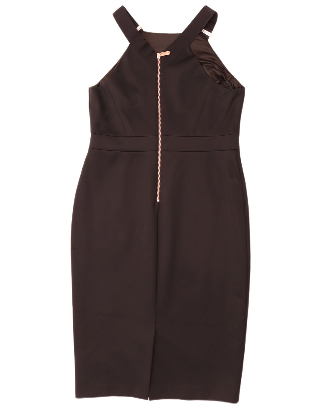 Ted Baker ženska haljina bez rukava uz kroj veličine 5 XL crni poliester
