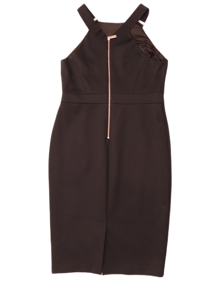 Ted Baker ženska haljina bez rukava uz kroj veličine 5 XL crni poliester