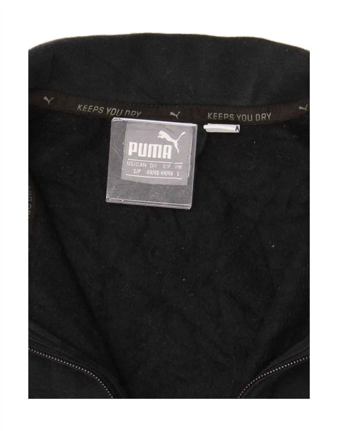 PUMA Mens Tracksuit Top Jacket Small Black Colourblock Cotton Vintage Puma and Second-Hand Puma from Messina Hembry 