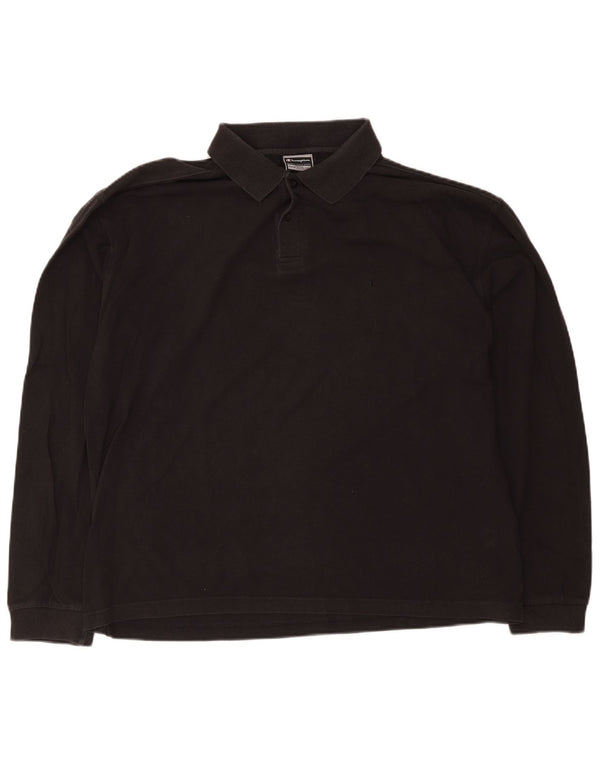 Champion muška polo majica dugih rukava 2XL crni pamuk