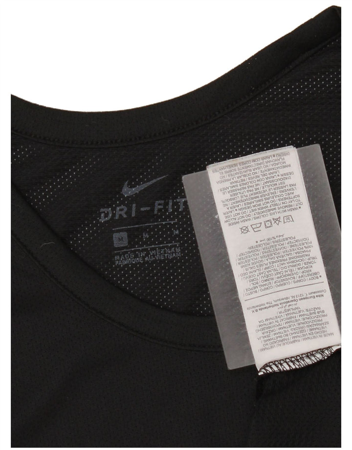 Nike Dri Fit grafički gornji dio srednjeg crnog poliestera