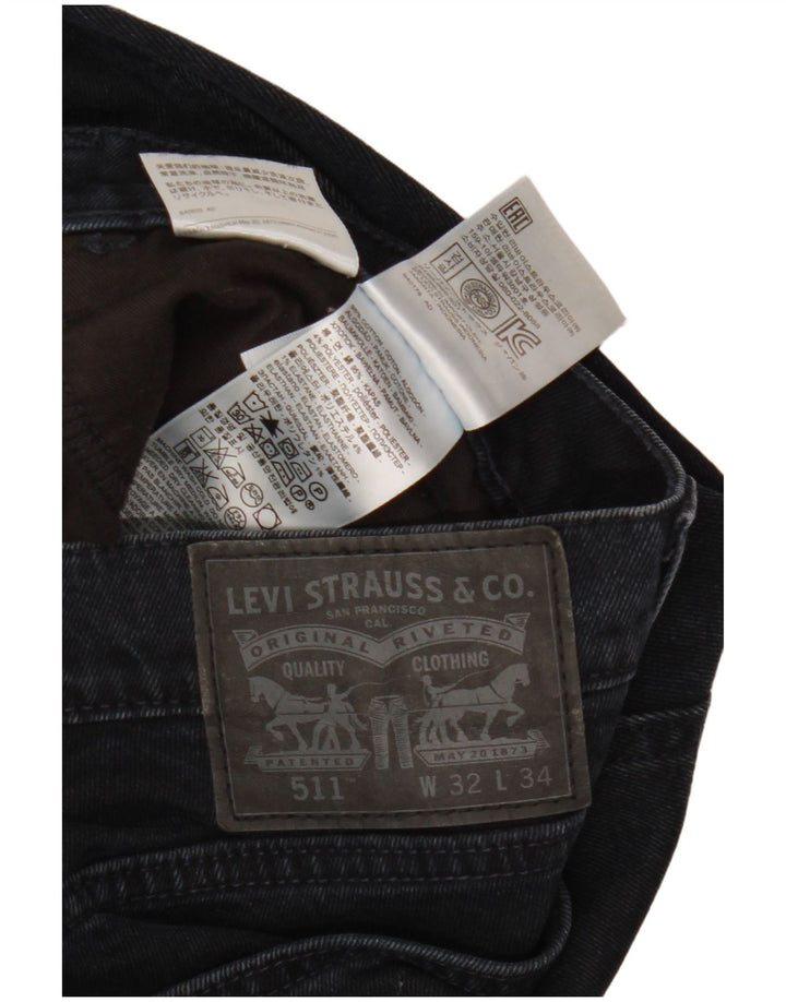 LEVI'S muške 511 uske traperice W32 L34 tamnoplavi pamuk
