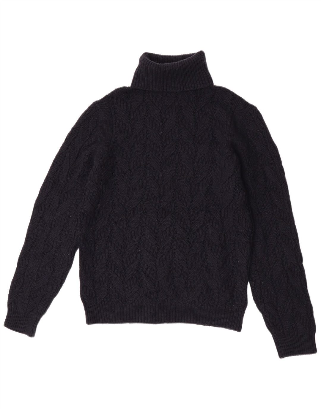 Massimo Dutti ženski pulover s rol izrezom UK 14 Srednja tamnoplava vunena