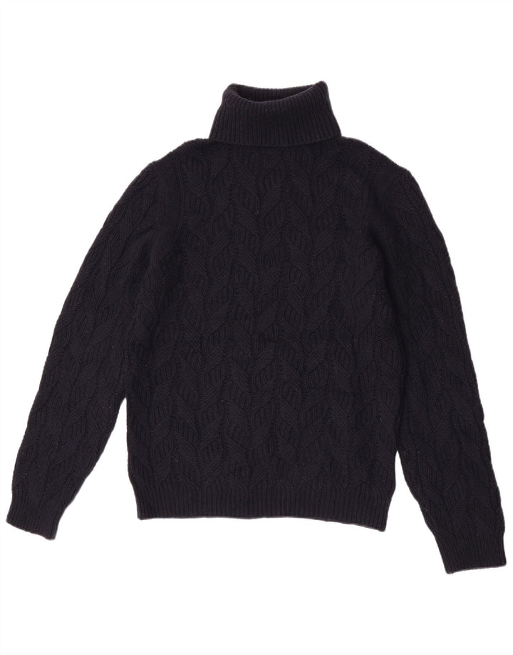 Massimo Dutti ženski pulover s rol izrezom UK 14 Srednja tamnoplava vunena