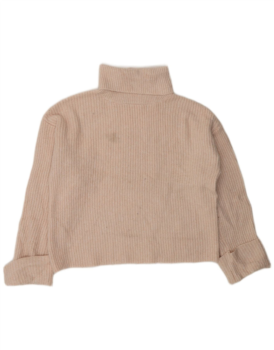 MARKS & SPENCER Ženski pulover s rol izrezom UK 14 Srednje ružičasta