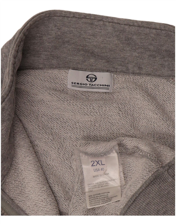Sergio Tacchini muška trenirka gornja jakna 2XL sivi pamuk u boji