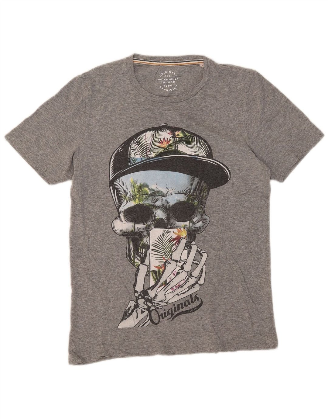 JACK & JONES Muška majica kratkih rukava s grafičkim motivima, male sive mrlje