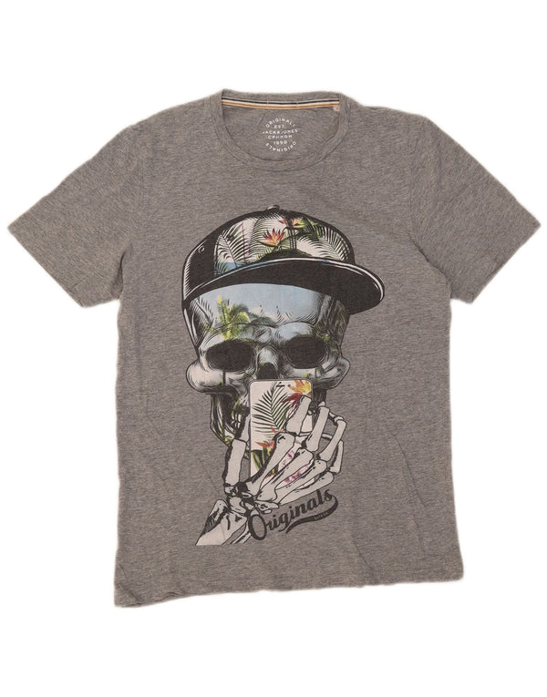 JACK & JONES Muška majica kratkih rukava s grafičkim motivima, male sive mrlje