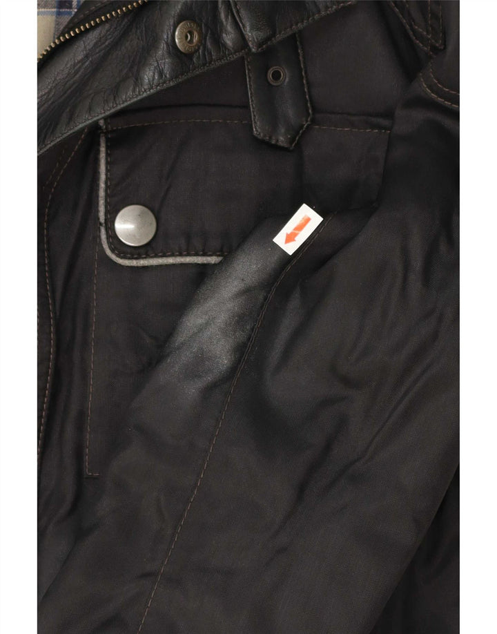 Belstaff muška grafička trkačka jakna UK 38 srednji crni najlon