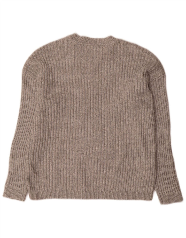 Marks & Spencer ženski džemper s okruglim izrezom UK 12 srednje sivi poliester