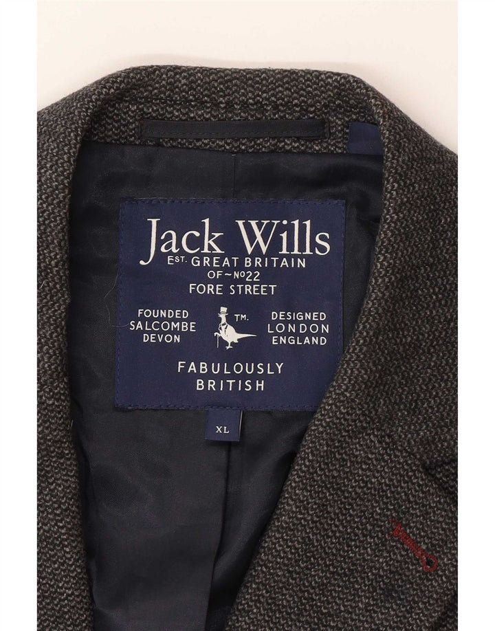 Jack Wills muška jakna s 2 gumba UK 42 XL siva vuna
