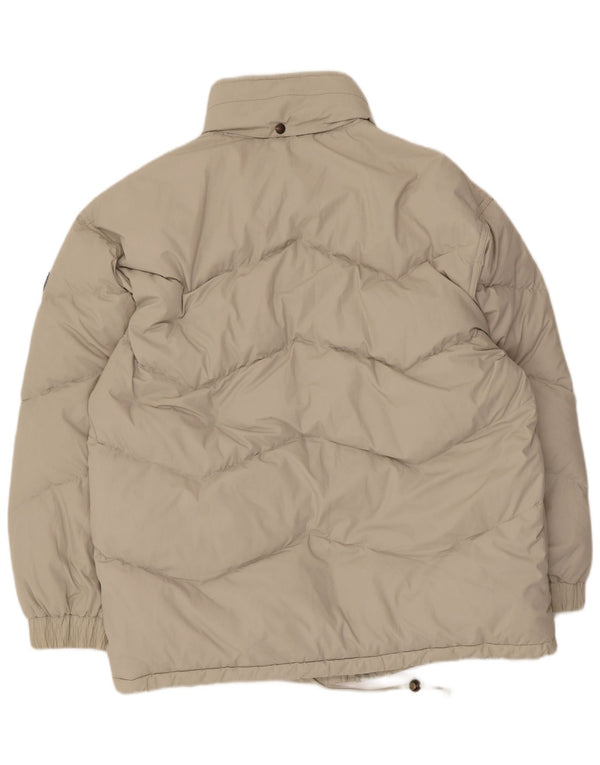 Vintage muška podstavljena jakna s kapuljačom UK 42 XL bež poliester