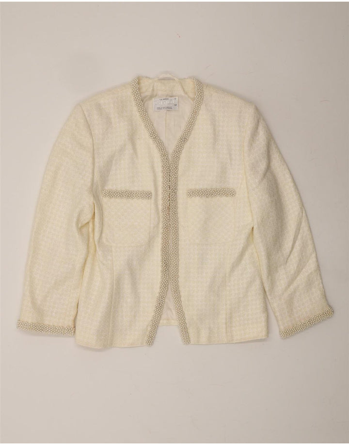 LA MODE SMARTI Womens Blazer Jacket EU 40 Medium Off White Vintage La Mode Smarti and Second-Hand La Mode Smarti from Messina Hembry 