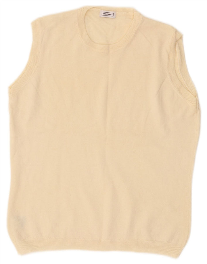 Stefanel ženski prsluk bez rukava IT 46 Large Off White Wool