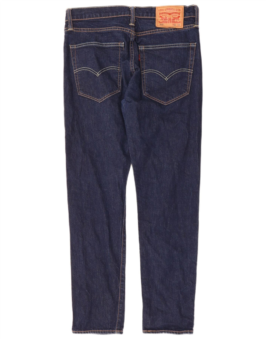 LEVI'S muške 512 uske sužene traperice W30 L27 tamnoplavi pamuk