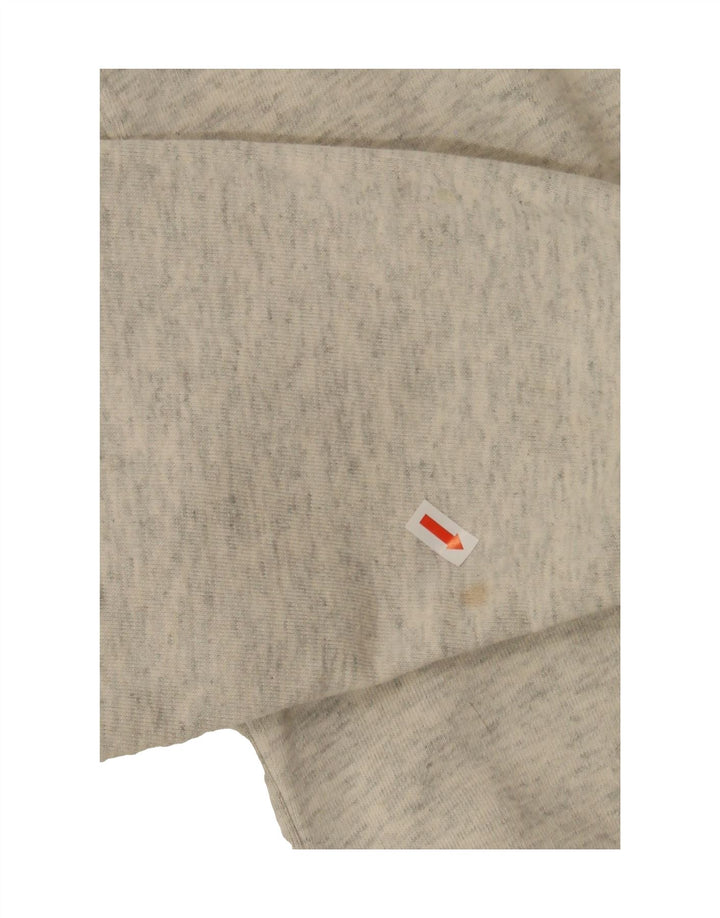 CHAMPION Womens Oversized Zip Neck Sweatshirt Jumper UK 10 Small Grey Vintage Champion and Second-Hand Champion from Messina Hembry 