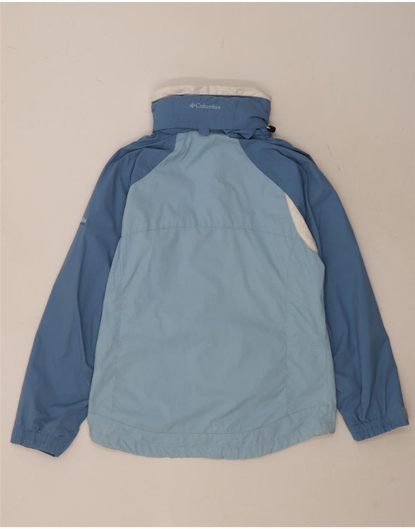 Prevelika ženska kišna jakna s kapuljačom Columbia UK 10 Small Blue Colourblock