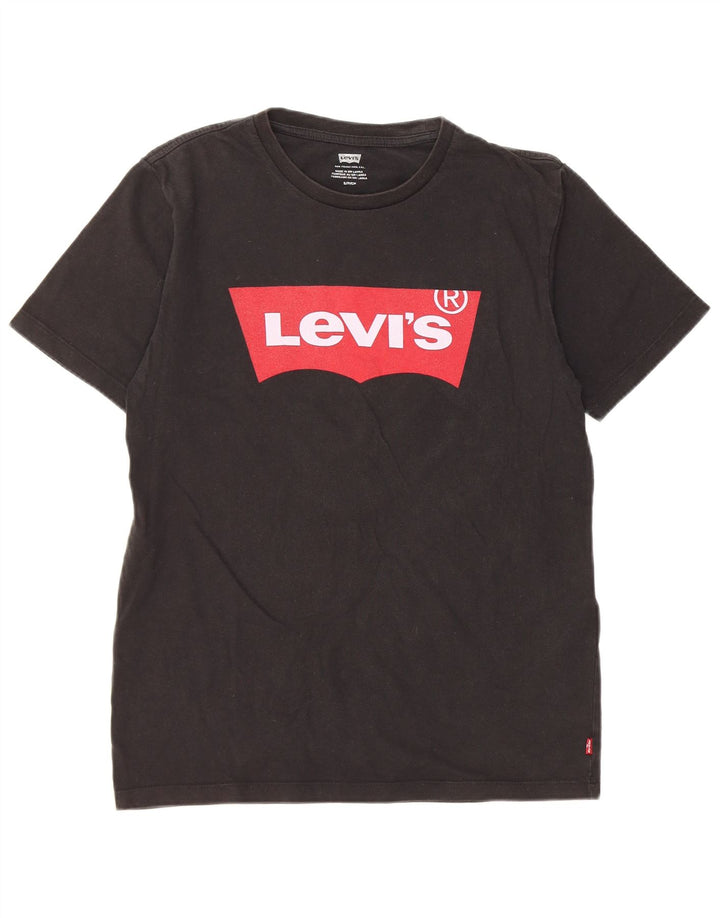Levi's muška majica s grafičkim motivima, mala crna pamučna majica